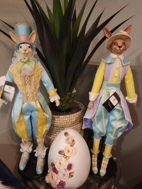 KATHERINE'S AUTHENTIC BUNNY RABBIT DOLL COLLECTIONS WITH CERTIFICATE (EACH 35" )